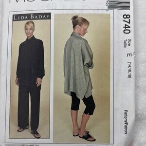 McCall’s Lida Baday Sewing Pattern 8740 shirt, pants, leggings